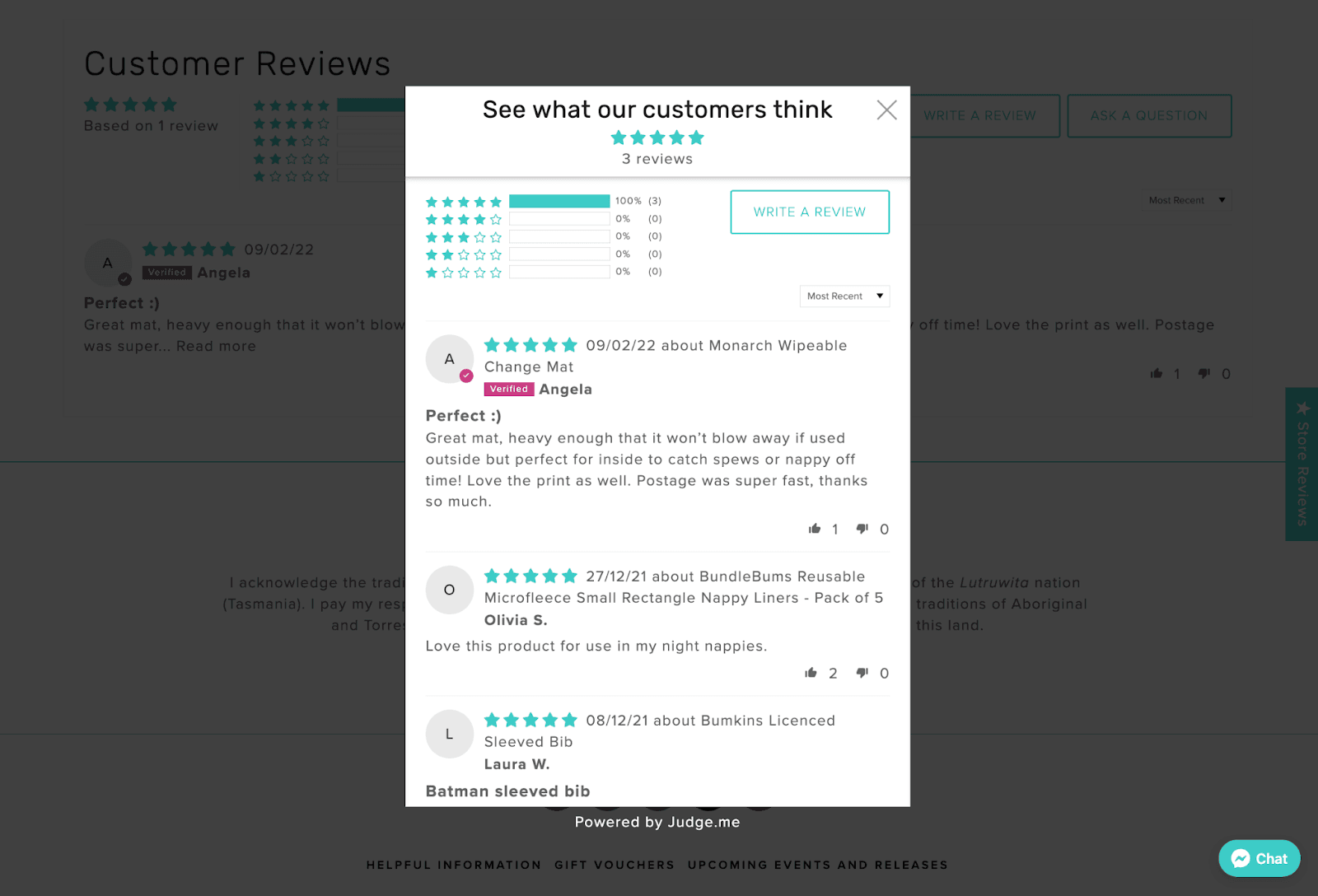 judgeme floating reviews tab example