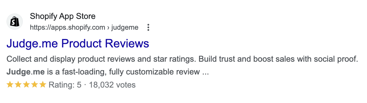 example of reviews on google