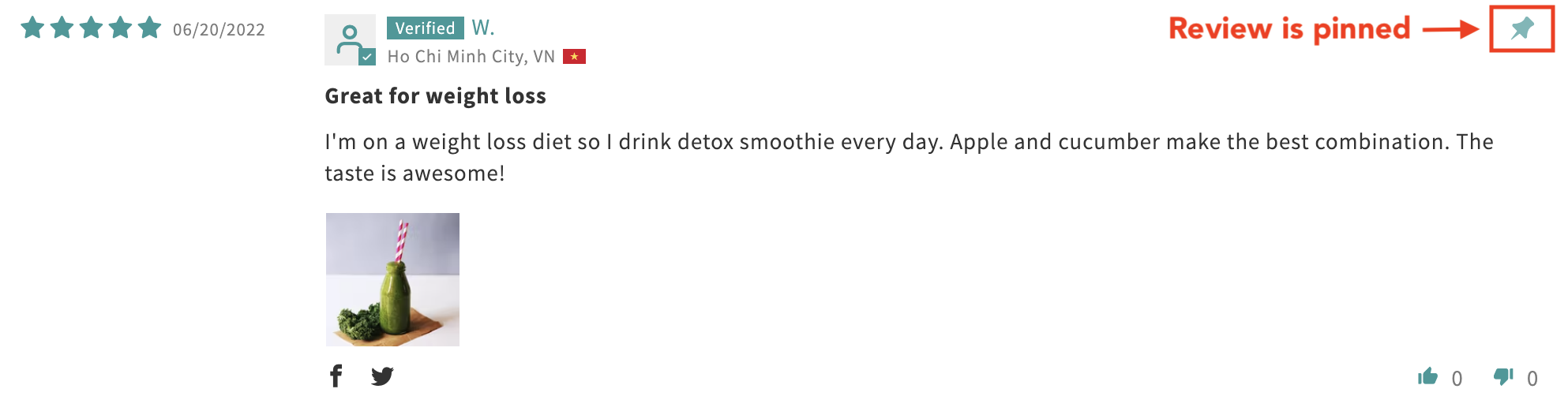 judge.me widget 3.0 pinned reviews in widget
